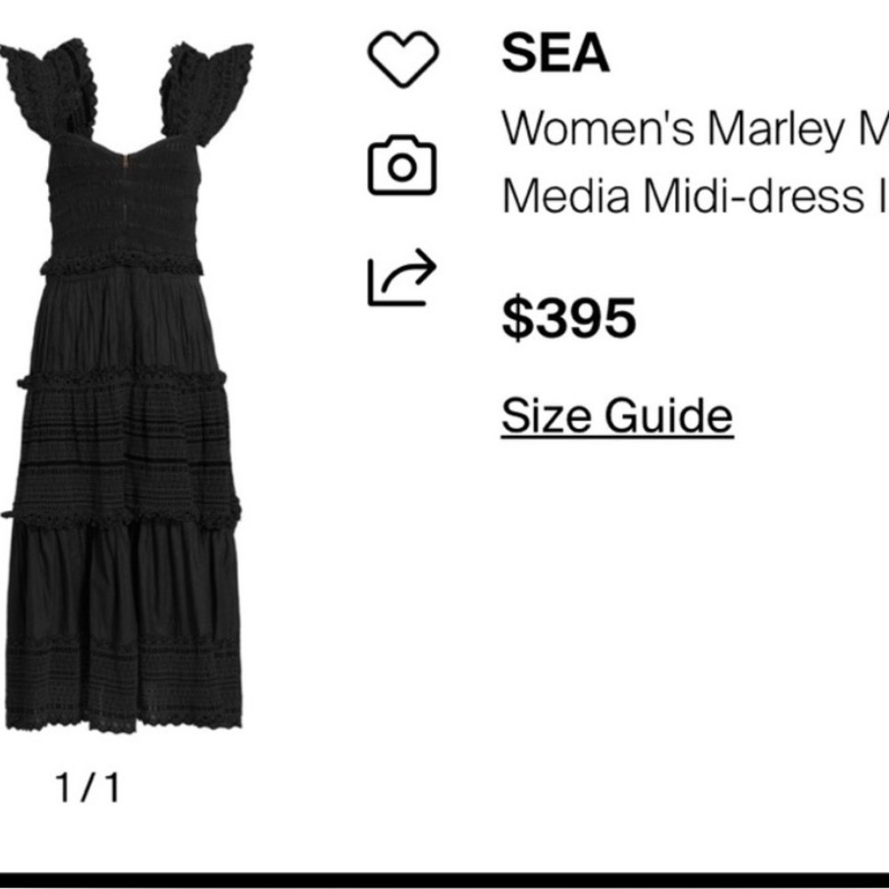 Sea Black Tiered Backless Dress